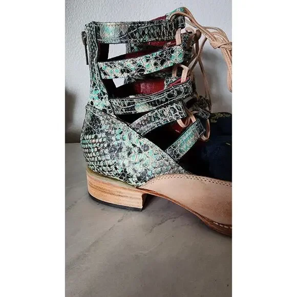 Freebird by Steven Green and Tan Lace Up Boots - Picture 3 of 12